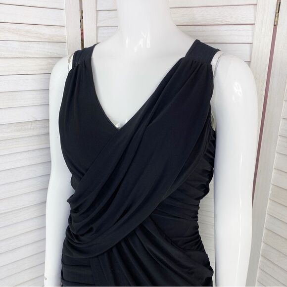 Vintage Fredricks Of Hollywood Ruched Bodycon Mini Dress Black Small - Picture 6 of 10